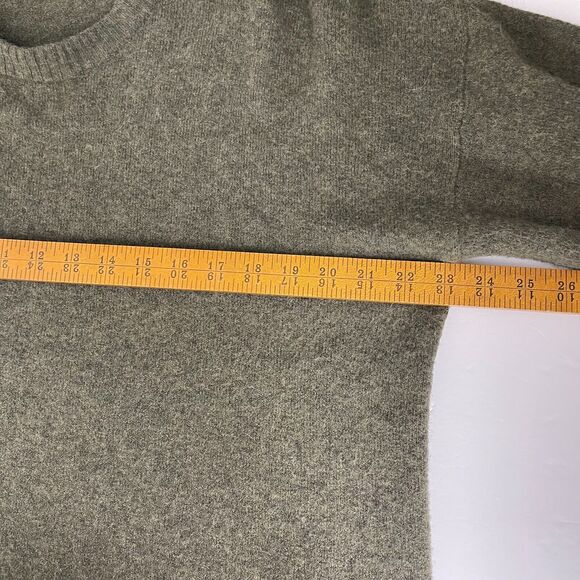 Madewell Wool Alpaca Sweater Relaxed Crewneck Green Balloon Sleeves Cozy Womens - Picture 8 of 10